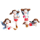 4 Piece Micro Landscape Mini Resin Bonsai Fairy DIY Garden Decor Flying Girl