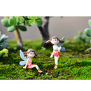 4 Piece Micro Landscape Mini Resin Bonsai Fairy DIY Garden Decor Flying Girl