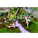 4 Piece Micro Landscape Mini Resin Bonsai Fairy DIY Garden Decor Flying Girl