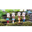 4 Piece Micro Landscape Resin Bonsai Fairy DIY Garden Decor Lovely Monkey