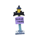 Durable Micro Landscape Mini Resin Miniature Bonsai Fairy Garden Decor Street Signpost Statue Home Garden Decor Purple