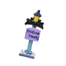 Durable Micro Landscape Mini Resin Miniature Bonsai Fairy Garden Decor Street Signpost Statue Home Garden Decor Purple