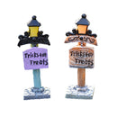 Durable Micro Landscape Mini Resin Miniature Bonsai Fairy Garden Decor Street Signpost Statue Home Garden Decor Purple