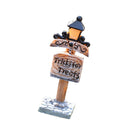 Durable Micro Landscape Mini Resin Miniature Bonsai Fairy Garden Decor Street Signpost Statue Home Garden Decor Signpost Coffee