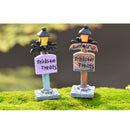 Durable Micro Landscape Mini Resin Miniature Bonsai Fairy Garden Decor Street Signpost Statue Home Garden Decor Signpost Coffee