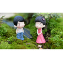 2 pairs Boys and Girls Mini Statue Bonsai Fairy Garden Micro Landscape Decor