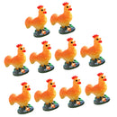 10 pieces Mini Cock Rooster Statue Bonsai Fairy Garden Micro Landscape Decor
