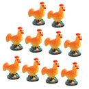 10 pieces Mini Cock Rooster Statue Bonsai Fairy Garden Micro Landscape Decor