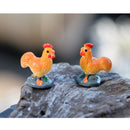 10 pieces Mini Cock Rooster Statue Bonsai Fairy Garden Micro Landscape Decor