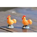 10 pieces Mini Cock Rooster Statue Bonsai Fairy Garden Micro Landscape Decor