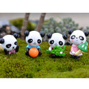 4pcs Miniature Bonsai Landscape Mini Resin Animals Fairy Decor Cute Panda 2.7x3.7cm