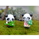 4pcs Miniature Bonsai Landscape Mini Resin Animals Fairy Decor Cute Panda 2.7x3.7cm