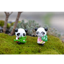 4pcs Miniature Bonsai Landscape Mini Resin Animals Fairy Decor Cute Panda 2.7x3.7cm