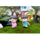2 Pairs Micro Landscape Mini Resin Bonsai Fairy DIY Garden Decor Lovers