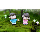 2 Pairs Micro Landscape Mini Resin Bonsai Fairy DIY Garden Decor Lovers