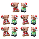 10 Piece Micro Landscape Resin Bonsai Fairy Garden Decor Christmas Bears