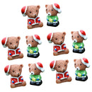 10 Piece Micro Landscape Resin Bonsai Fairy Garden Decor Christmas Bears