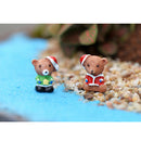 10 Piece Micro Landscape Resin Bonsai Fairy Garden Decor Christmas Bears