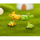 4 Pieces Micro Landscape Decorations Mini Resin Ornament Garden DIY Giraffe