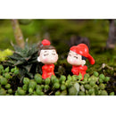 2 Pieces Miniature Resin Bride & Groom Figurine Landscape Pot Bonsai DIY Garden Outdoor Decor