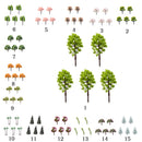 Pack of 5PCS Micro Landscape Decorations Mini Resin Ornament Garden DIY Tree Statue Home Garden Outdoor Decor Accessory