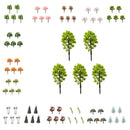 Pack of 5PCS Micro Landscape Decorations Mini Resin Ornament Garden DIY Tree Statue Home Garden Outdoor Decor Accessory
