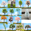Pack of 5PCS Micro Landscape Decorations Mini Resin Ornament Garden DIY Tree Statue Home Garden Outdoor Decor Accessory