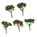 Pack of 5PCS Micro Landscape Decorations Mini Resin Ornament Garden DIY Tree Statue Home Garden Outdoor Decor Accessory