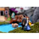 1 Pair Micro Landscape Decorations Mini Resin Ornament Garden DIY Couples