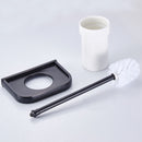 Solid Brass Toilet Brush Holder with Ceramic Cup Antique Wall Mounted