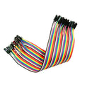 40 pieces Dupont Wire Color Jumper Cable 2.54mm 1P-1P Male to Female 20cm
