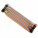40 pieces Dupont Wire Color Jumper Cable 2.54mm 1P-1P Male to Female 20cm