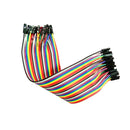 40 pieces Dupont Wire Color Jumper Cable 2.54mm 1P-1P Male to Female 20cm