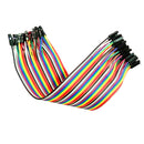 40 pieces Dupont Wire Color Jumper Cable 2.54mm 1P-1P Male to Female 20cm