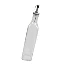 Home Kitchen Oil Vinegar Cruet Clear Oil Transparent Glass Construction Bottle With Sealed Cap 250ml Clear