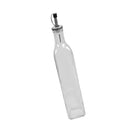 Home Kitchen Oil Vinegar Cruet Clear Oil Transparent Glass Construction Bottle With Sealed Cap 500ml Clear