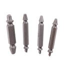 Speed Out Damaged Screw Extractor 4 piece Striped Use With any Drill Remover