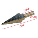 5pcs Titanium HSS Cone Step Drill Bit Set Imperial 1/4" 3/16" 1/2" Hex Shank