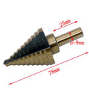 5pcs Titanium HSS Cone Step Drill Bit Set Imperial 1/4" 3/16" 1/2" Hex Shank