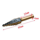 5pcs Titanium HSS Cone Step Drill Bit Set Imperial 1/4" 3/16" 1/2" Hex Shank