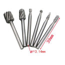 6 pieces 10PC HSS Routing Router Bits Burr Rotary Tools, Engraving, Wood Working Tools