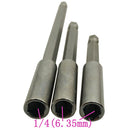 3 Piece 1/4'' Hex Square Drive Socket Ratchet Wobble Extension Bar Set Shank