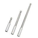 3 Piece 1/4'' Hex Square Drive Socket Ratchet Wobble Extension Bar Set Shank