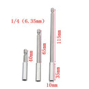 3 Piece 1/4'' Hex Square Drive Socket Ratchet Wobble Extension Bar Set Shank
