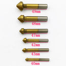 6 piece 90 Degree Flute Chamfer Countersink Drill Bit Hex Shank Wood Cutter