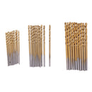 Titanium Coated HSS Drill Bits Set 50 Piece Plastic Wood Metal Kit 1.0-3.0mm