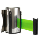 2m Heavy Duty Retractable Crowd Control Barrier Ribbon QUEUE Belts Green