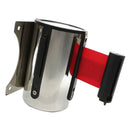 2m Heavy Duty Retractable Crowd Control Barrier Ribbon QUEUE Belts Red