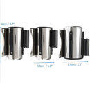 Stanchion Queue Barrier Wall Mount Crowd Control Retractable Ribbon 2m Black