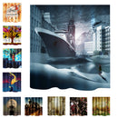 Home Hotel Bathroom Shower Room Door Window Decoration Bath Shower Curtain With 12 Hooks 8
